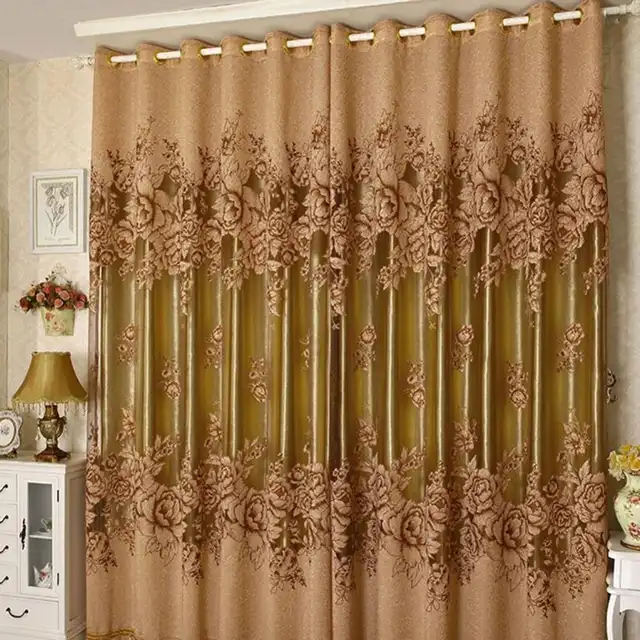 Modern Floral Tulle Curtains For Living Room Drape Valances Window