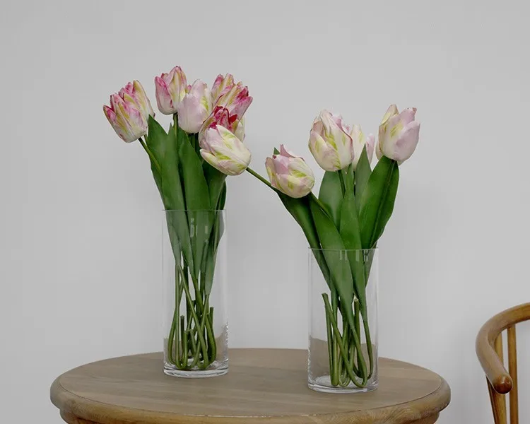 Высокое качество Ирландия мягкий клей Искусственные цветы тюльпаны поддельные цветы для украшения дома Свадебные украшения Свадебные аксессуары