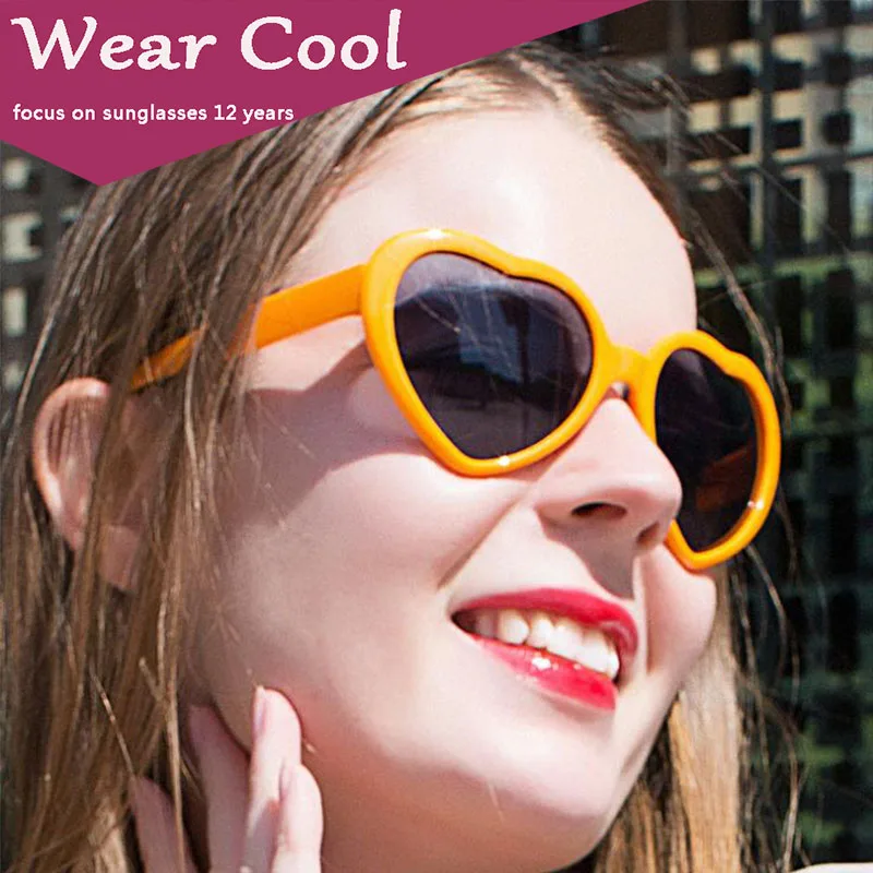 Женские винтажные солнцезащитные очки Oculos Lentes De Sol Mujer в форме сердца стиле ретро