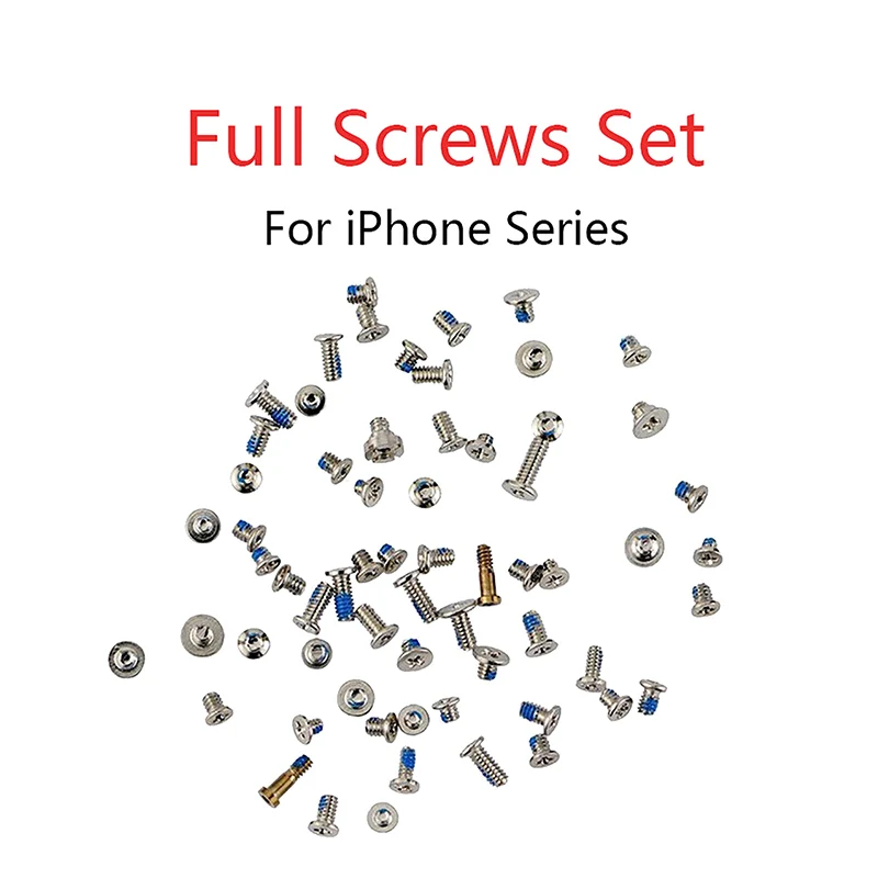 

1Set Complete Replacement Full Screw Set with 2X Bottom Star Screws Repair For iPhone 5/5S White/Black/Gold