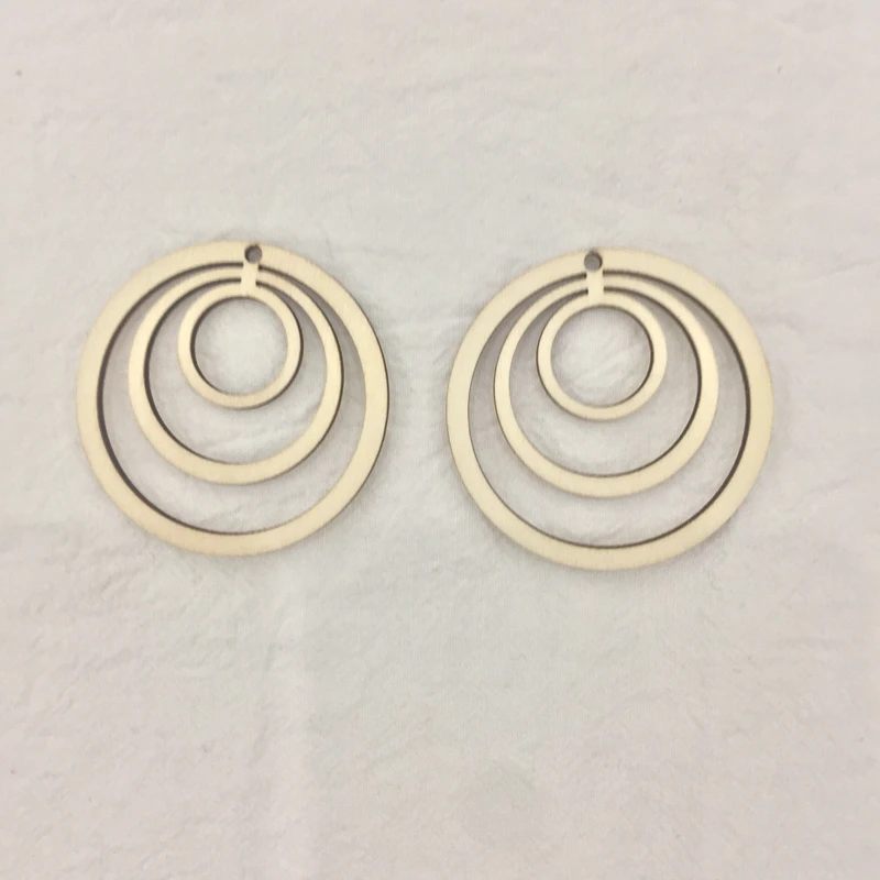 

50x geometric circle laser cut wood earrings diy wood geometric earrings