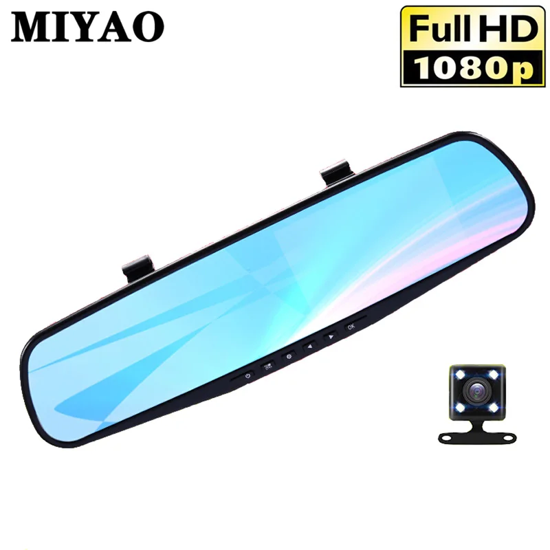 

Car Dvr Camera Rearview Mirror Digital Video Recorder Night Vision Auto Camcorder Dash Cam HD 1080P Dual Len Registrator Dashcam