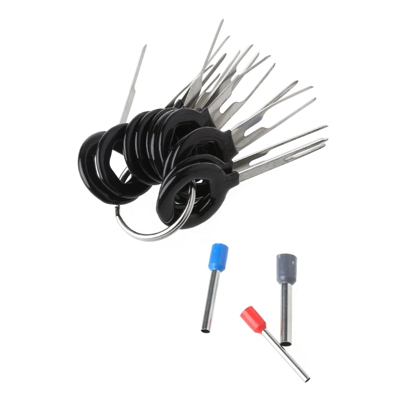 

OOTDTY 11 Pcs Auto Car Plug Circuit Board Wire Harness Terminal Extraction Pick Connector Crimp Pin Back Needle Remove Tool
