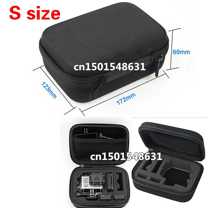 

GoPro Hero 3 EVA Bag Anti-shock Portable Camera Case Collection Box for SJ4000 Go pro Hero3 3+ Camera Accessories 16cm*12cm*7cm