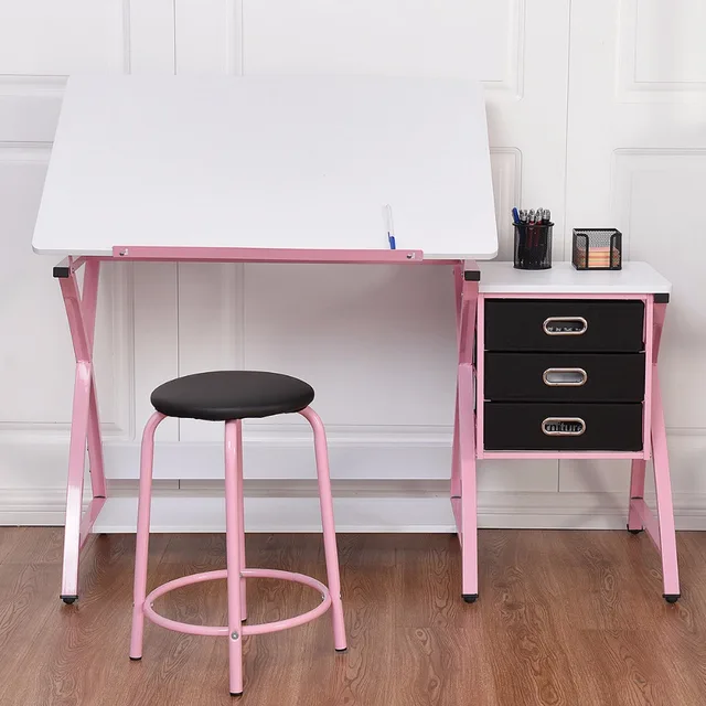 drafting table stool dining room giantex drafting table art craft drawing desk hobby folding adjustable wstool new drafting table stool dining room giantex drafting table art craft drawing desk hobby folding adjustable wstool new