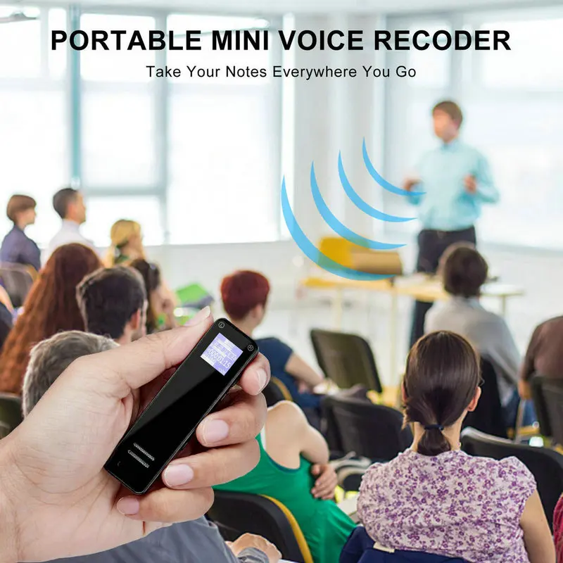 V16 цифровой Аудио Диктофон 8 г 16 г Профессиональный диктофон мини MP3 плеер AGC шумоподавление клип ремни рекордер