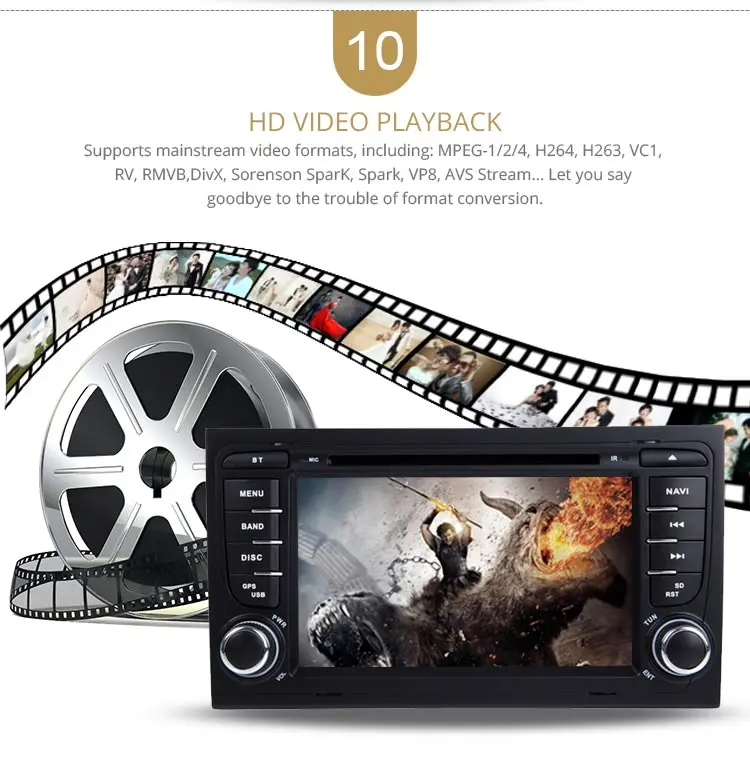 Excellent LJDA 2 Din Android 9.0 Car Radio For Audi A4 S4 RS4 2GB RAM Car Multimedia Headunit Stereo Auto Audio GPS DVD VIDEO IPS Screen 12