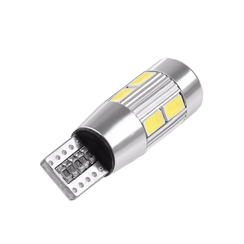 2x T10 W5W Автомобильный светодиодный сигнальный лампочка CANBUS Авто Клин боковой светильник для внутреннего чтения багажник номерного знака багажная лампа супер яркий белый
