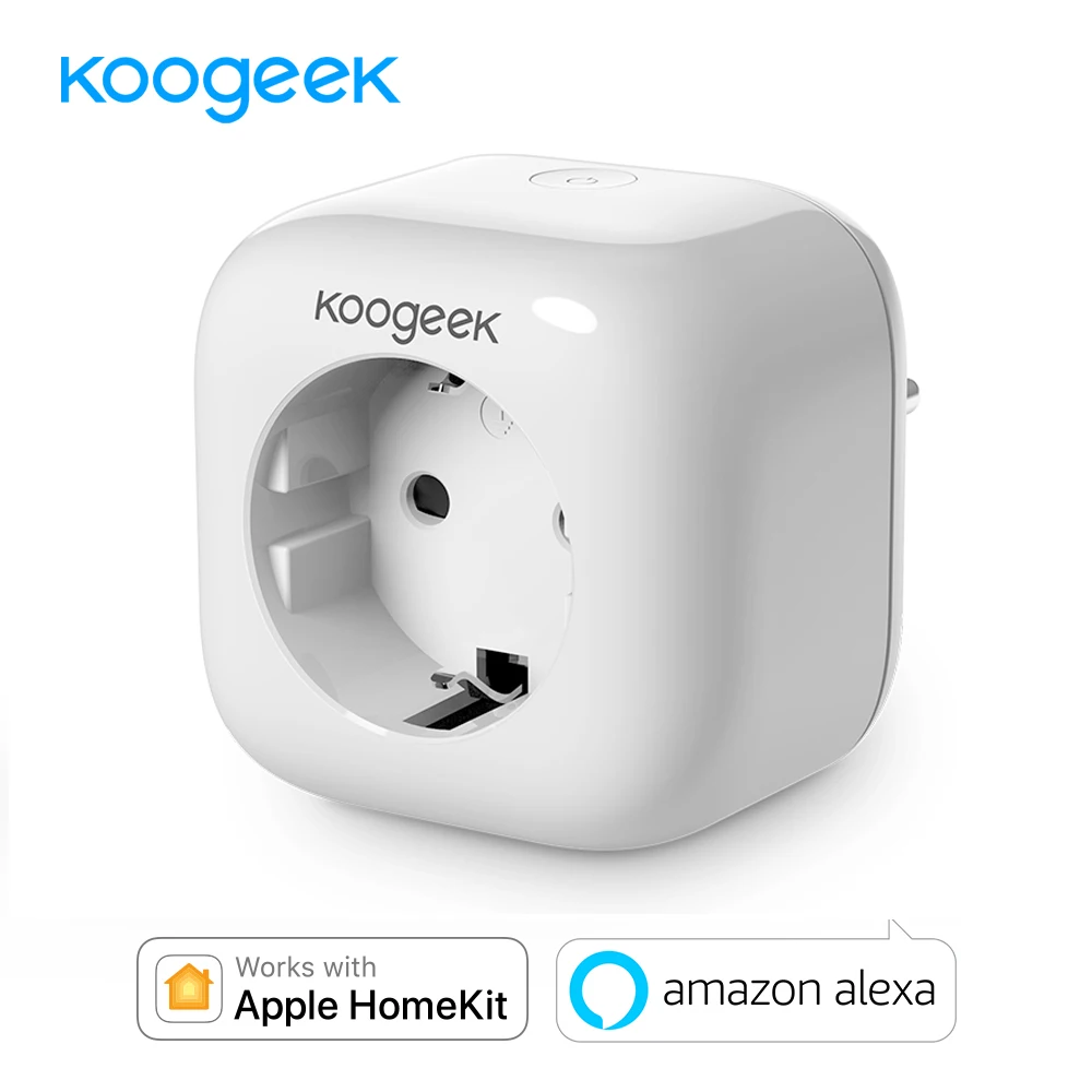 Koogeek Wi-Fi умная розетка для Apple HomeKit Alexa Google Assistant приложение контроль монитор Потребление энергии домашний умный выход - изображение