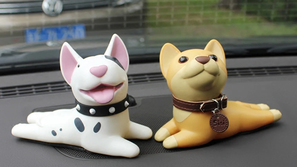 Car Ornament Cartoon Cute Shiba Inu Dog Toy Cartoon Auto Interior Dashboard Decoration Doll Accessory Car-styling Children Gift