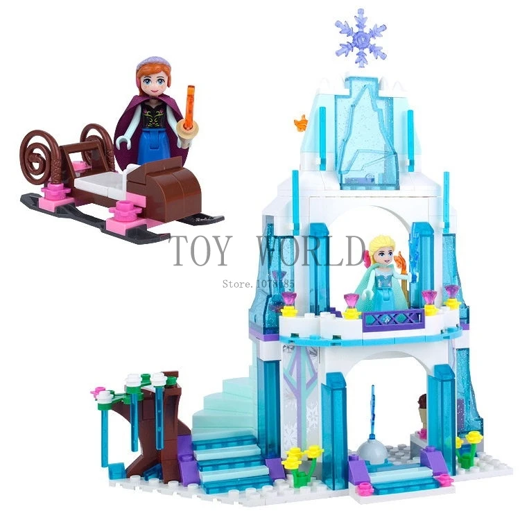 

Dream Princess Elsa Ice Castle Princess Anna Friends Model Building Block Set Toys for Girl Gift Compatible Legoedly 41062
