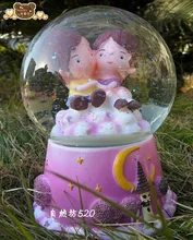 free shipping Boys and girls crystal ball rotating music box home furnishings thday gift