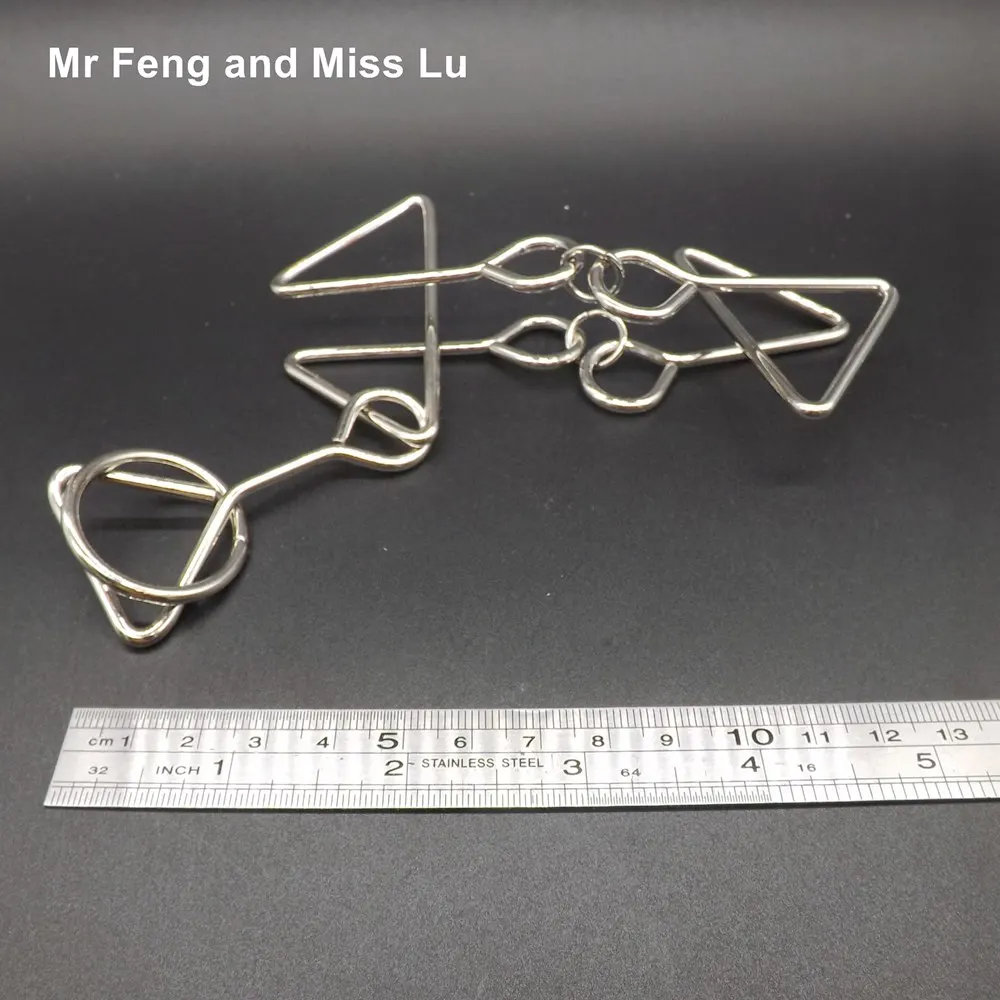 IQ Test Toys Mind Game Teaser Triangle Metal Wire Puzzles для взрослых|puzzl|adult maskpuzzle inlay |