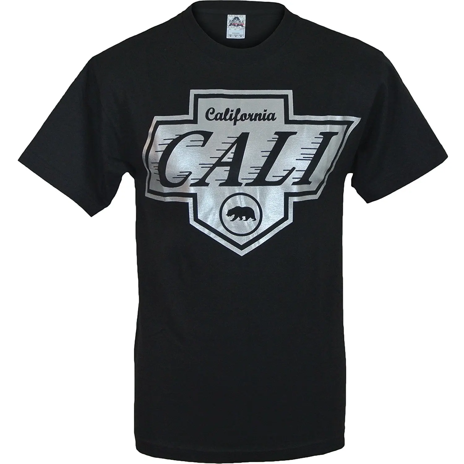 Metallic Silver Cali Kings Mens California Shirt Short Sleeve Teesin T