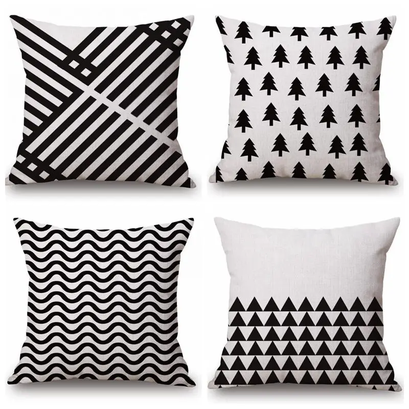 

Nordic Style Cushion Covers Home Decor Geometric Striped Decorative Pillows Case Velvet Throw Pillow Case Pillowcases For Sofa