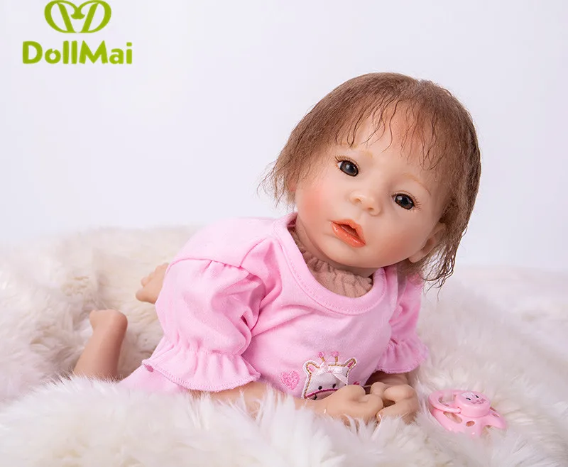 Куклы DollMai Reborn 48 см настоящие живые силиконовые куклы reborn Детские игрушки оптовая