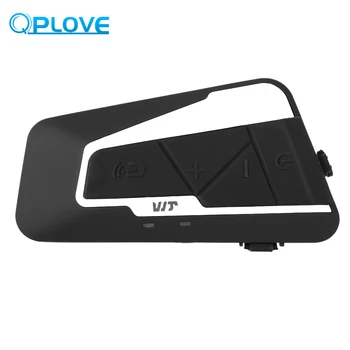 

QPLOVE T9S Motorcycle Bluetooth Helmet Intercom Waterproof Microphone 1000M Effective Distance Headset Interphone with FM Radio