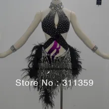 Стиль! kaka-l140206, Для женщин Костюмы для латиноамериканских танцев Одежда для танцев, Fringe Сальса платье Танго Самба Румба Чача платье, Костюмы для латиноамериканских танцев платье для танцев для продажи