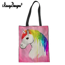 Последний Единорог печати леди портативный хозяйственная сумка холст большой емкости многоразовые женские пляжные сумки веб-магазин Экологичная сумка