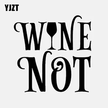 YJZT 14 CENTIMETRI * 14 CENTIMETRI di Modo di Vino Non Decalcomania Del Vinile Adesivo Auto Nero Argento C11-2084