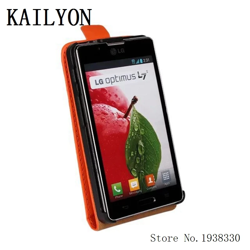 Чехол KAILYON для LG Optimus L7 II P710 P713 P715, роскошный флип-чехол из натуральной кожи для LG Optimus L7 II, чехол для телефона с одной картой