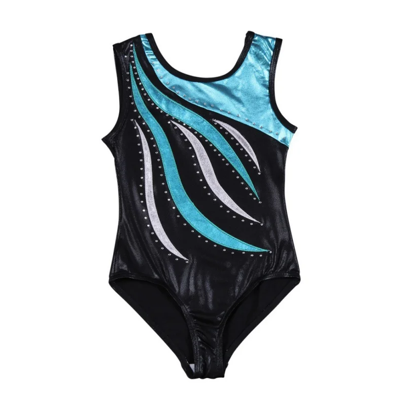 

4~14 Year Girls Ballet Dress Bright Gymnastics Performance Dance Wear Sleeveless Practice Clothes Tights Dancing Body Suits