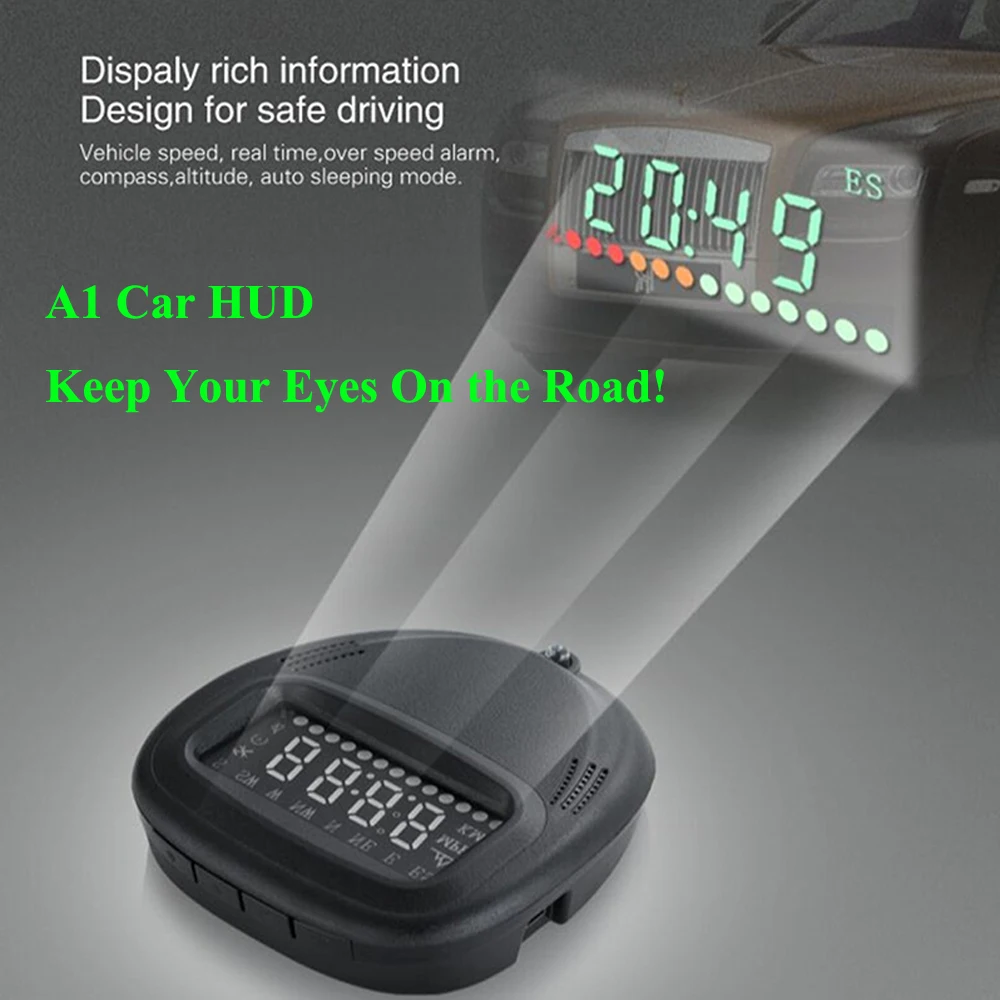A1 HUD Авто Автомобильный дисплей проектор OBD транспортное средство предупреждение