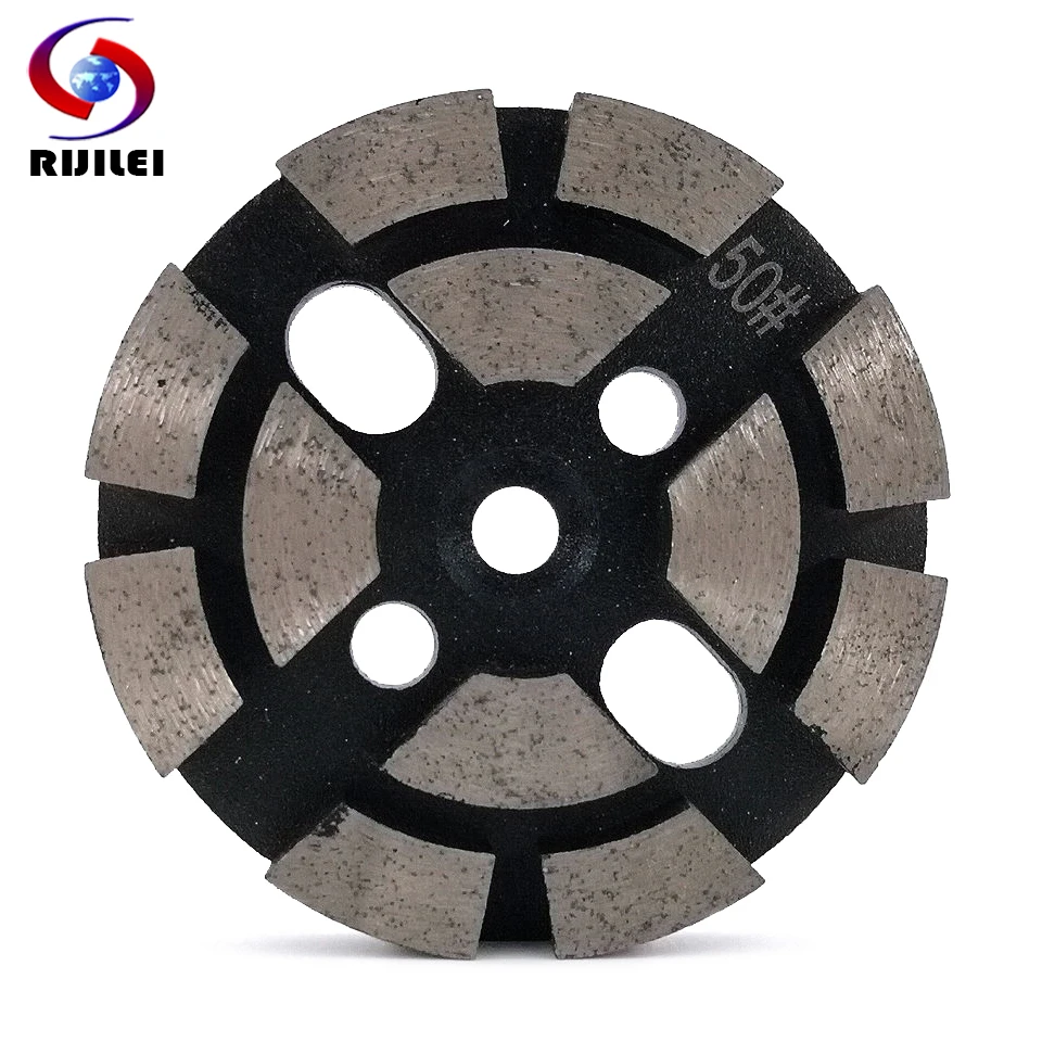 RIJILEI 3PCS/Set 4inch Diamond Grinding disk for Concrete Terrazzo Diamond Grinding Shoes for Stone Diamond grinding plate ZJ01