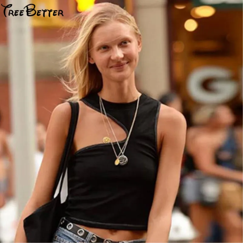 

Spring Hollow Out Umbilical Solid O Neck Woman Tank Crop Top Women 2019 Summer Casual High Street Cardigan Pullover