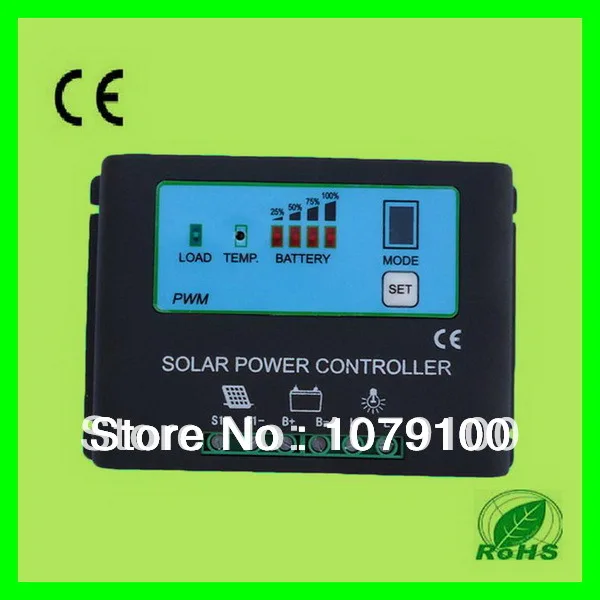 

New Style Metal Housing Automatic Identification Power Display 12V/24V 20a solar controller
