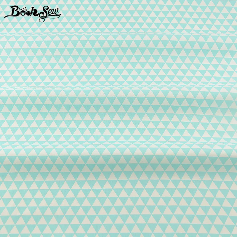 

Booksew New Cotton Twill Fabric Light Green Triangle Soft Quilting Cloth Tecido For Bed Sheet Baby Beding Dolls Home Textile