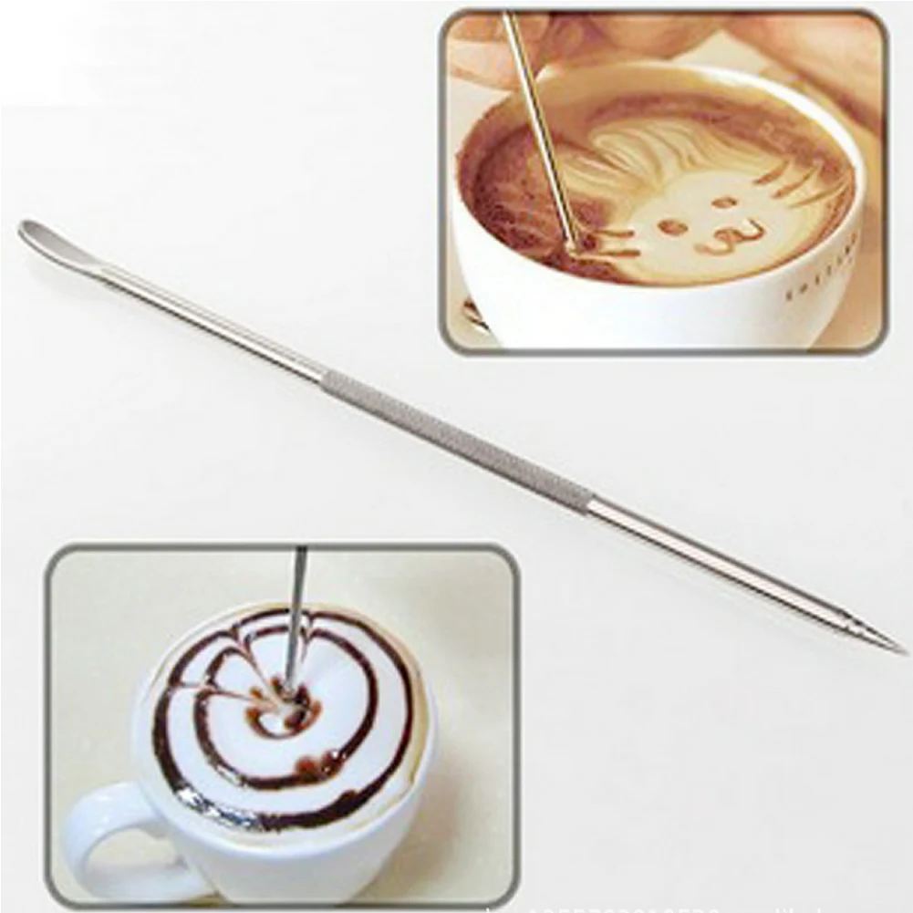 

Coffee Latte Art Pen Stainless Steel Tool Espresso Machine Coffee Maker Parts Drop ship