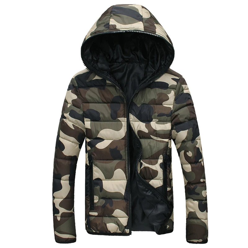 Couples Camouflage Cotton Men’s Outerwear 2016 Winter/Autumn Couple Coat Jacket Wool Warm Parka Hooded Slim Fit Windbreaker Z10