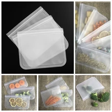 1 шт. Новинка EVA полупрозрачные многоразовые сумки для хранения продуктов герметичные Ziplock Сумки Многоразовые сэндвич мешок замораживания холодильник инструменты