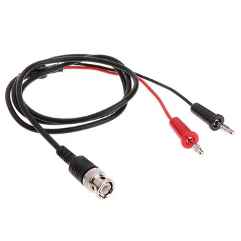 

BNC Male Q9 to Dual 4mm Banana Plug with Test Leads Probe Connector Cable 1m