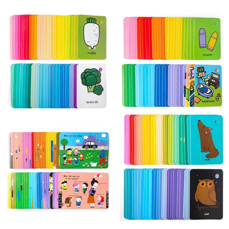 

0-6 Years Old Baby Early Education Puzzle Memory Card Toy Children's Literacy Card English Cognitive Words Flash Card