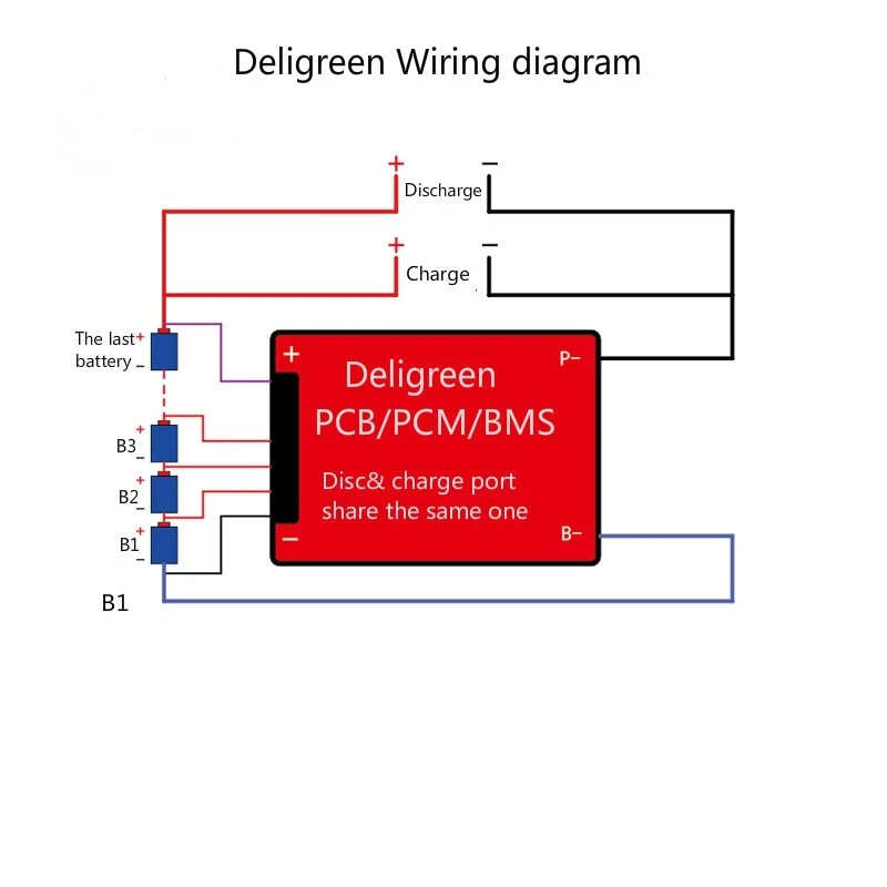  Deligreen 13S 45A 48V PCM/PCB/BMS für lithium-batterie pack 18650 Li-Po LiNCM batterie Pack