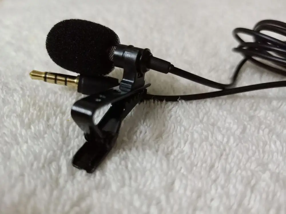 

Portable Mini Lavalier Mic 3.5mm Jack Tie Clip Microphones Smart Phone Recording PC Clip-on Lapel For Speaking Singing Speech