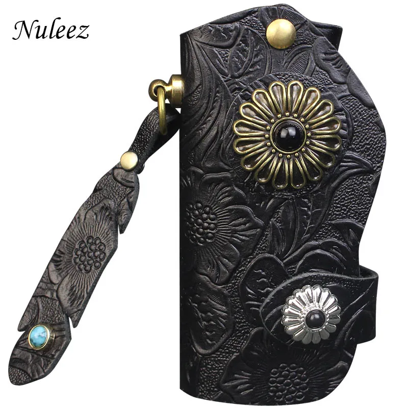

Nuleez genuine cowhide leather crocodile print car key bag both for men and women universal colorful choose-able 2018