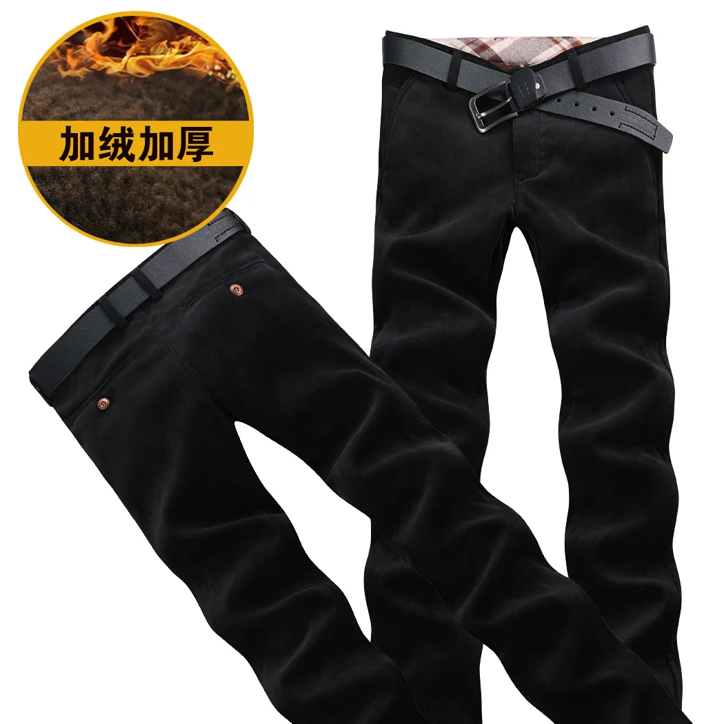 Вельвет Мужские штаны модные Бизнес Для мужчин s брюки цвета — красный, синий, Черный Мужские штаны Азии размер 28-38