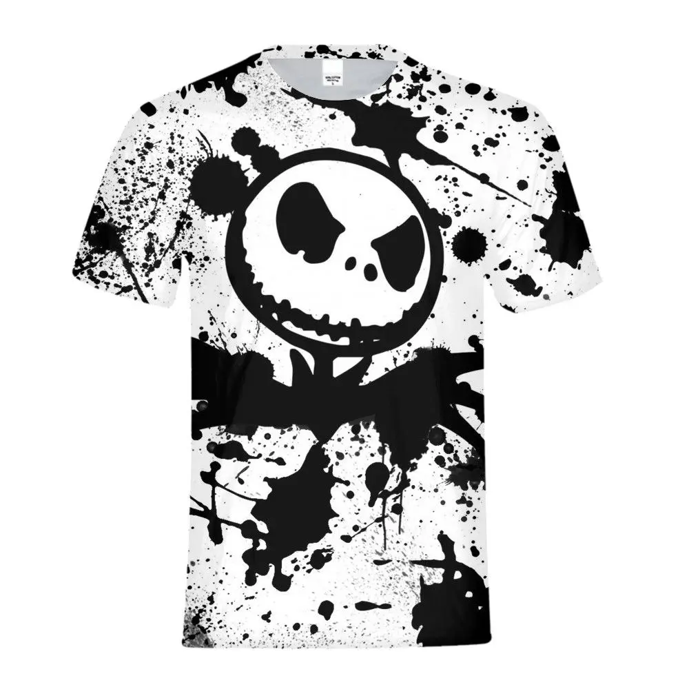 

Nightmare Before Christma Jack Skellington Skull 3D Print T-shirt Kids Child Funny Tshirt Short Sleeve Top Tees Clothes Girl boy