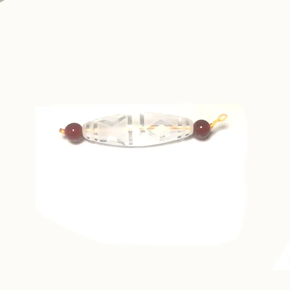 Tibetan Buddhist style white crystal DZI 6 eye diamond pattern men and women jewelry DIY Free Shipping | Украшения и аксессуары