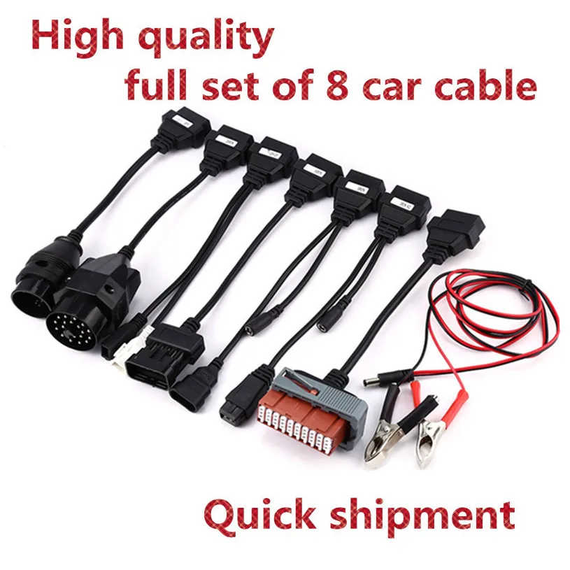 Prix pour 2017 nouveau Adaptateur Câbles Pour CDP Pro OBD2 OBD2 Voitures De Diagnostic Interface Outil ensemble Complet 8 Câbles De Voiture Pour Autocom CDP Delphi DS150E Prix pour 2017 nouveau Adaptateur Câbles Pour CDP Pro OBD2 OBD2 Voitures De Diagnostic Interface Outil ensemble Complet 8 Câbles De Voiture Pour Autocom CDP Delphi DS150E