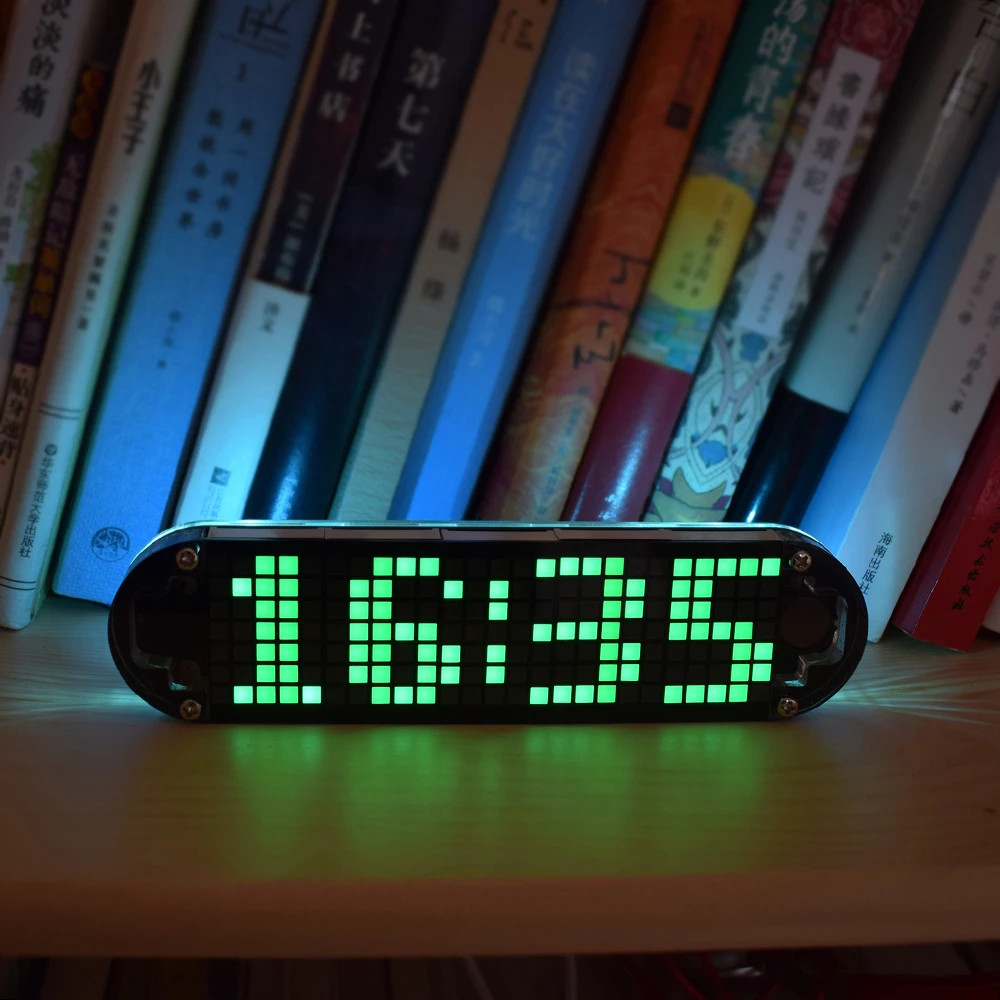 

DS3231 High Accuracy DIY Digital Dot Matrix LED Alarm Clock Kit with Transparent Case Temperature Date Time Display