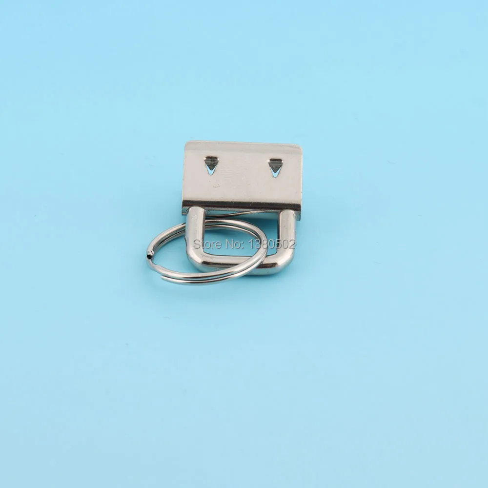 10 шт./лот 20 мм серебристого цвета металлический брелок оборудования с кольцом для ключей практическая пряжки для ношения тесьма