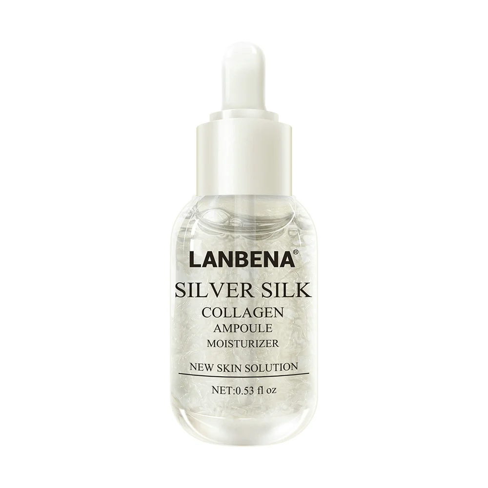 LANBENA Collagen Ampoule Hyaluronic Acid Essential Skin Serum Face Cream Nourishing Whitening Firming Moisturizing Skin Care - Вес нетто: Silver Silk