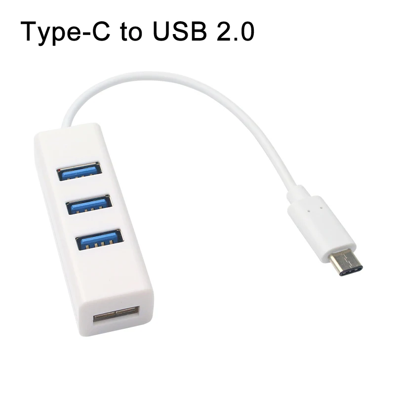 

USB 3.1 Type C Port to USB 2.0 HUB 4 Ports Adapter High Speed for Windows XP for Windows 7/8 for Macbook