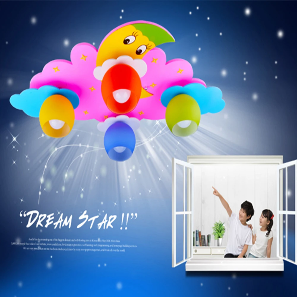 wood led children ceiling lights Acrylic shade home decor lights ceiling lamp modern bedroom living room