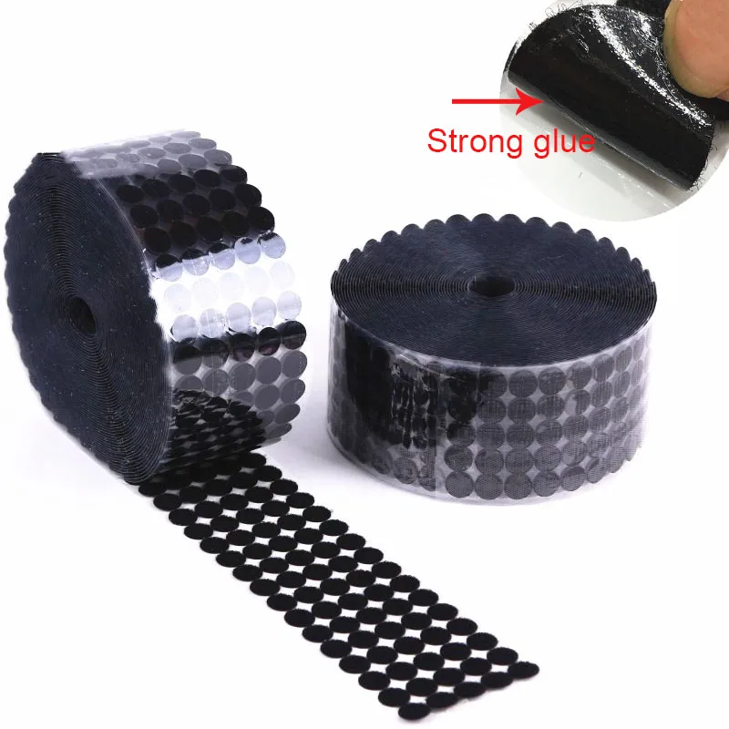 

100Pairs 10/15/20/25/30mm Adhesive Fastener Tape Dots Hook And Loop Magic Sticker Nylon Round Strong Self Adhesive Fastener Tape