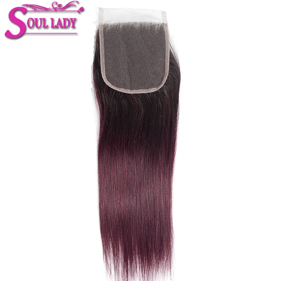Soul Lady Hair 1B 99J пучки волос от светлого до темного цвета с закрытием цветные